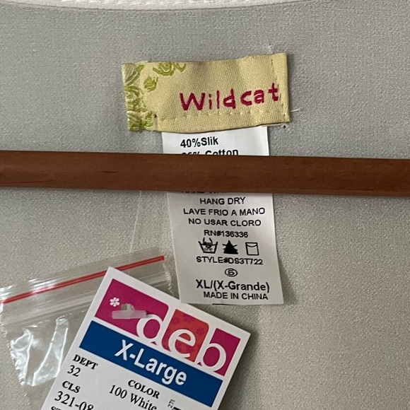 Wild Cat VTG Y2K Silk Blend White Sequin Tank Top XL NWT - Picture 4 of 11